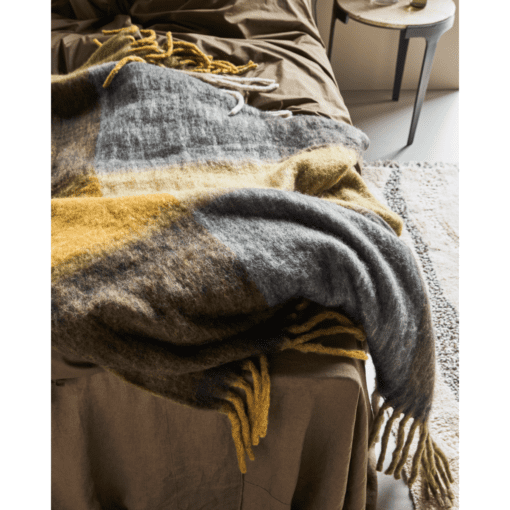 Handmade plaid with tassels