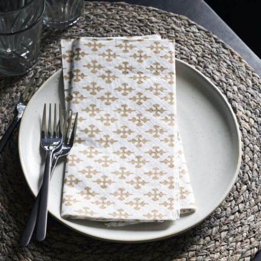 Paper napkins Shield Beige