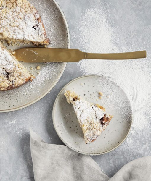 Cake knife and spatula Golden