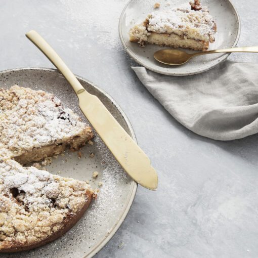 Cake knife and spatula Golden