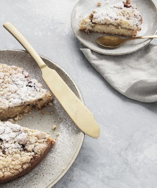 Cake knife and spatula Golden