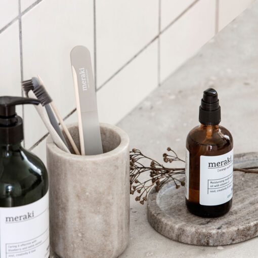 Marble jar Beige