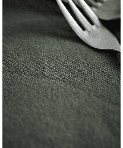 Dark green tablecloth