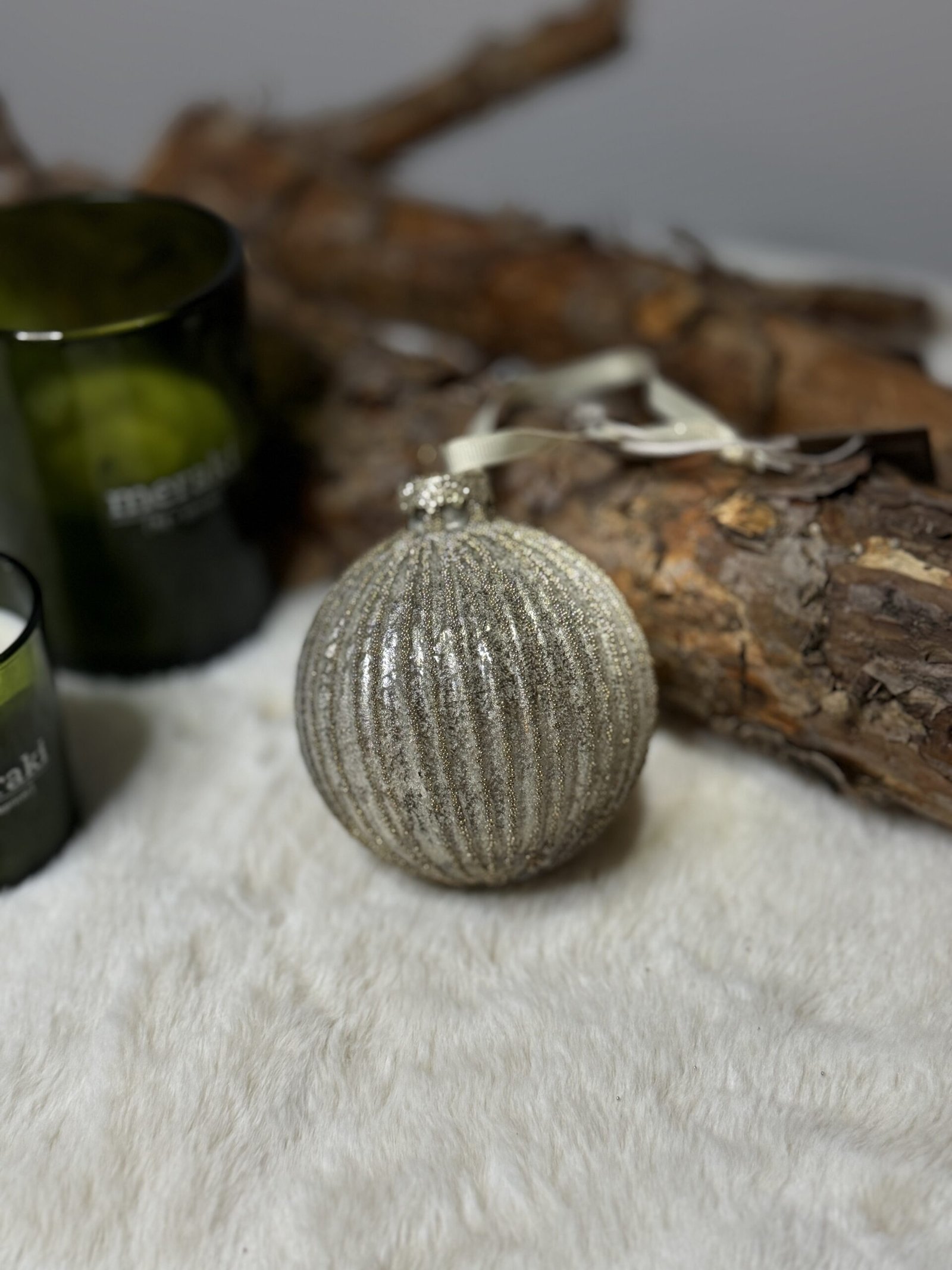 Prabangus stiklinis papuošimas eglutei „Norille“